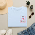 Duck with Bow Pocket T-Shirt — Cute Floral Baby Duck Graphic Tee