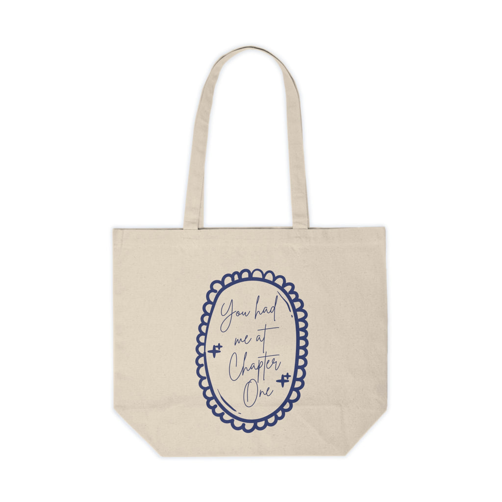 Bookish Canvas Tote — “You Had Me at Chapter One” Literary Shopper