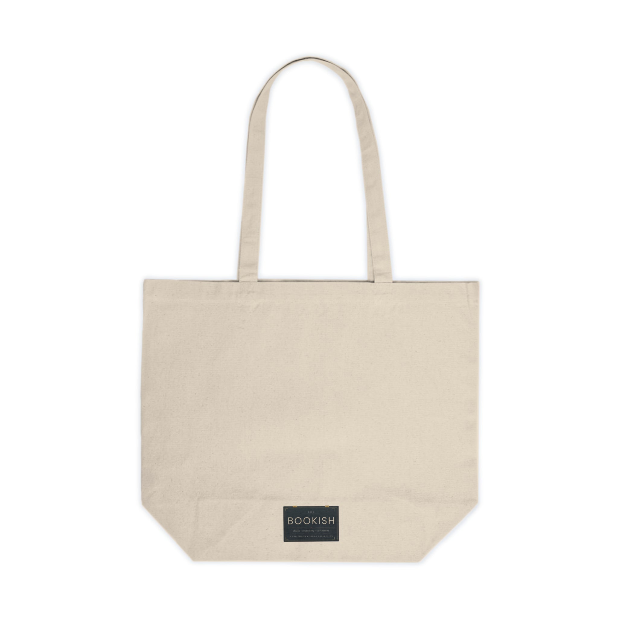 Bookish Canvas Tote — Vintage Moonlit Book Club Shopper