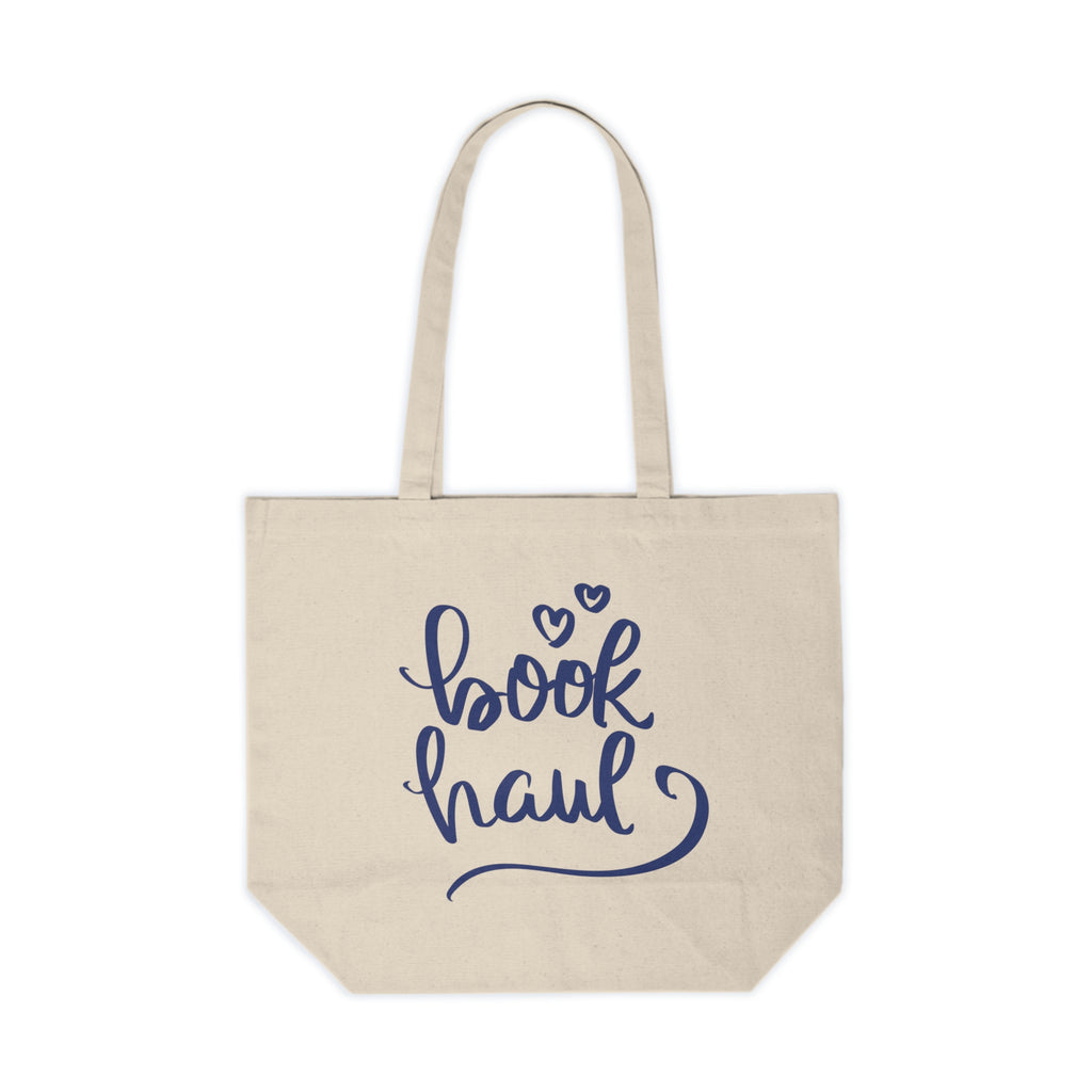 Book Haul Canvas Tote — Cute Bookish Library Shopping Bag