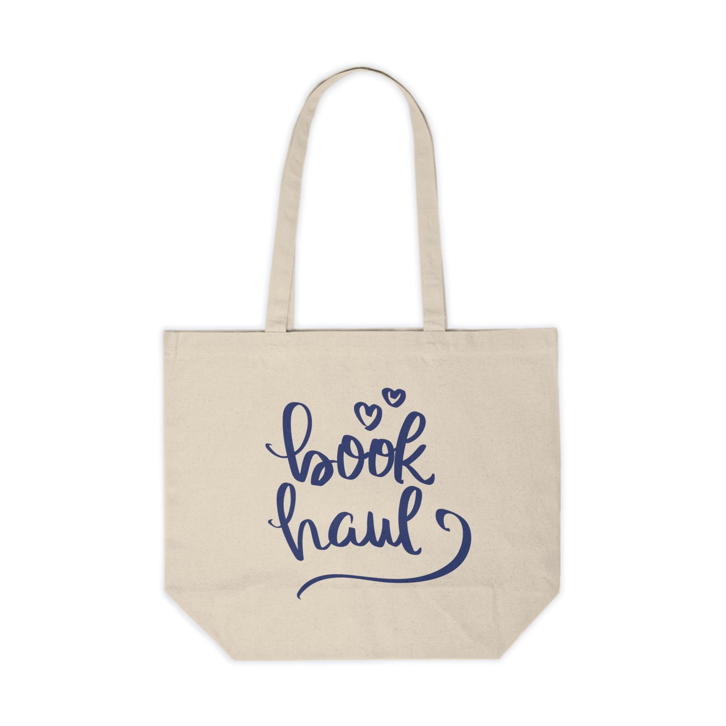 Book Haul Canvas Tote — Cute Bookish Library Shopping Bag
