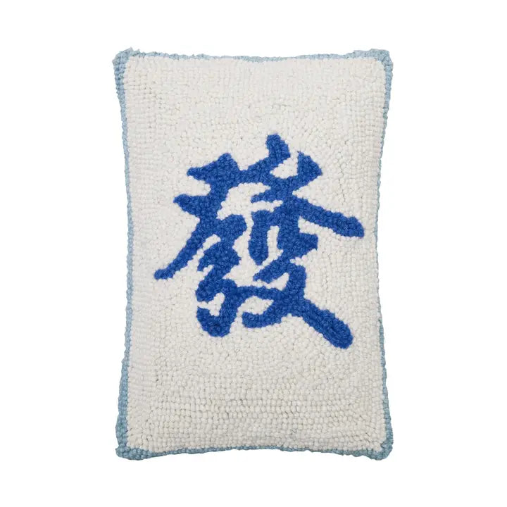 [PREORDER] Blue Crack Wool Hooked Accent Pillow