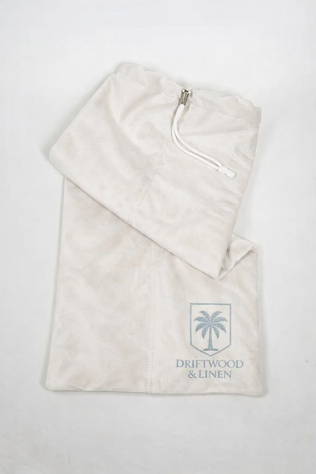 PREORDER: Mahjong Rack Bag Neutral White-Beige Velvet 20" Racks Four Separate Compartments