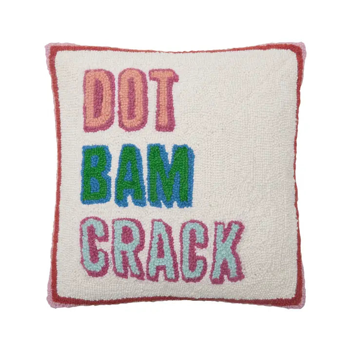 [PREORDER] Dot Bam Crack Wool Hooked Accent Pillow