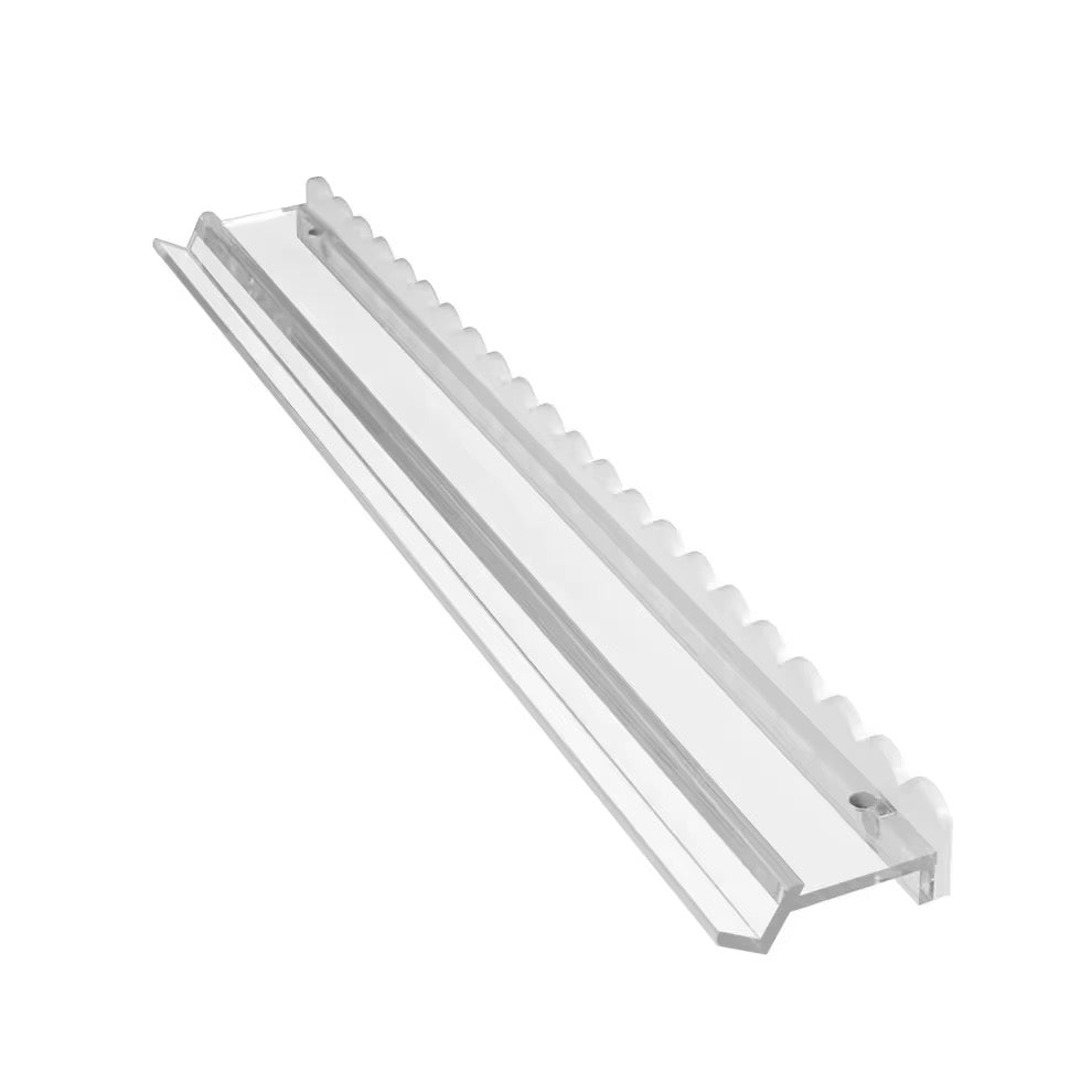 Clear Scalloped Lucite Mahjong Racks and Magnetic Pushers - 20”