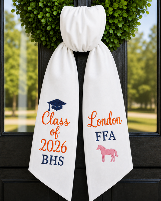 Custom Senior Wreath Sash - Starts at $28