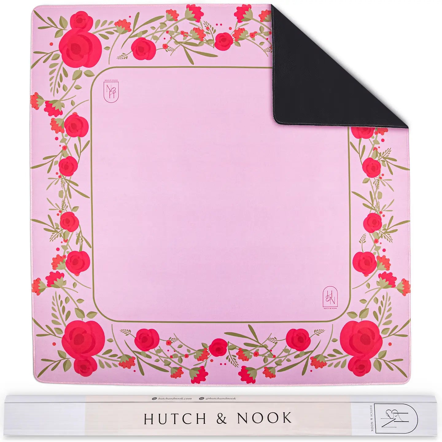 Hutch & Nook Mahjong Mat Pink Rose