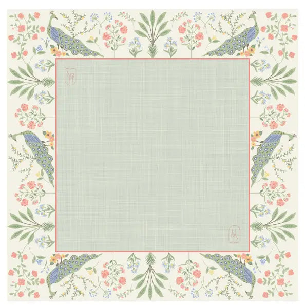 Hutch & Nook Mahjong Mat Peacock Garden